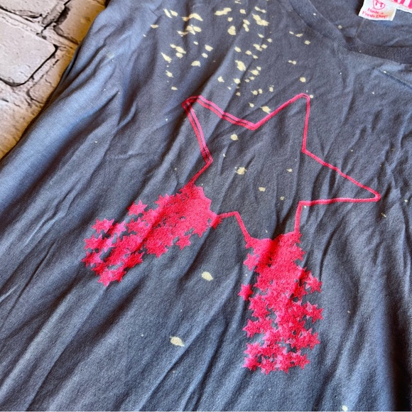 Fresh LA Y2K Stars T-shirt New NWT Medium Splattered Purple - Picture 7 of 7